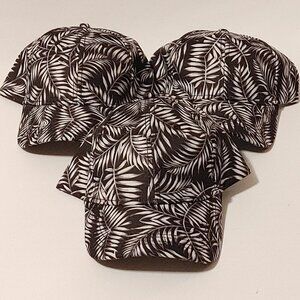TROPICAL Baseball Cap LOT of 3 One Size WEDDING PARTY GROOMSMEN HATS BNWT